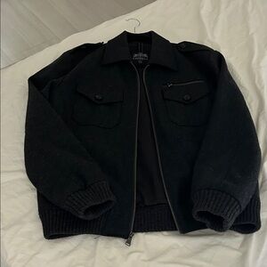 Express Men's Black Military Jacket